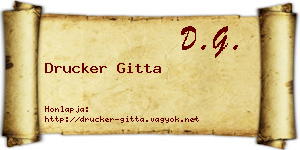 Drucker Gitta névjegykártya